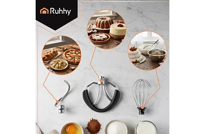 Kuchynský robot 1500 W RUHHY 3 v 1 s mixérom a mlynčekom na mäso – misa 6,2 l