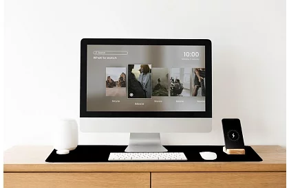 XXL podložka pod myš a klávesnicu 90x45cm - čierna