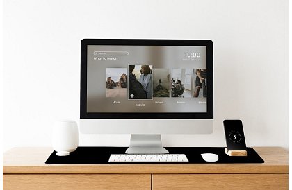 XXL podložka pod myš a klávesnicu 90x45cm - čierna