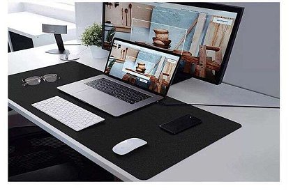 XXL podložka pod myš a klávesnicu 90x45cm - čierna