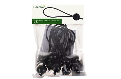Flexibilné gumičky s guľôčkou na upevnenie plachiet a tarpov – 10 ks