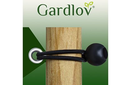 Flexibilné gumičky s guľôčkou na upevnenie plachiet a tarpov – 10 ks