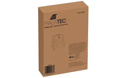 Skladacia stolička – taburet čierno-biely