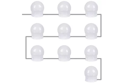 LED lampy na zrkadlo - toaletný stolík – sada 10 ks