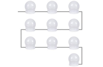 LED lampy na zrkadlo - toaletný stolík – sada 10 ks
