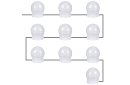 LED lampy na zrkadlo - toaletný stolík – sada 10 ks
