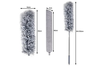 Teleskopická tenká mop – prachovka - 2 nadstavce