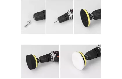 Leštiace huby na vŕtačku 80 mm – sada 12 prvkov