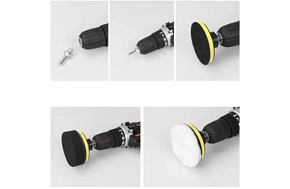 Leštiace huby na vŕtačku 80 mm – sada 12 prvkov