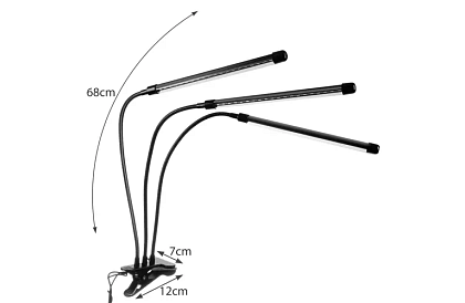 LED lampa pre rast rastlín TRIO – s časovačom a ovládaním
