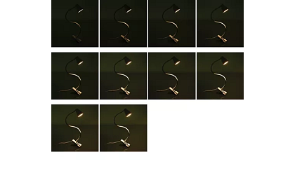 LED lampa na písací stôl s kovovým klipom - biela