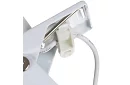LED lampa na písací stôl s kovovým klipom - biela