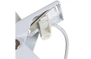 LED lampa na písací stôl s kovovým klipom - biela
