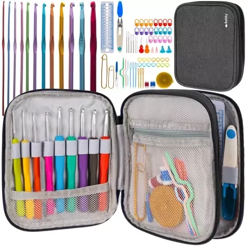 XXL súprava na háčkovanie 85 dielov v puzdre