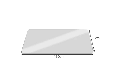 Ochranná podložka pod židli 90x130 cm - mliečna