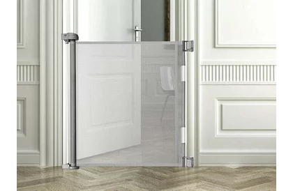 Výsuvná bezpečnostná roleta do dverí – šedá - 157 cm