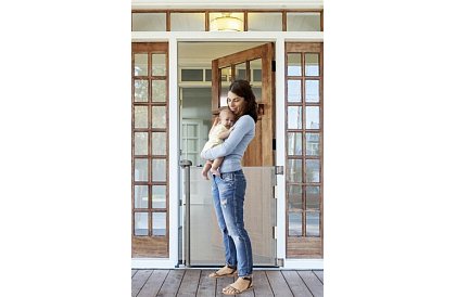 Výsuvná bezpečnostná roleta do dverí – šedá - 157 cm