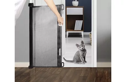 Výsuvná bezpečnostná roleta do dverí – čierna – 157 cm