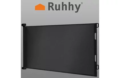 Výsuvná bezpečnostná roleta do dverí – čierna – 157 cm