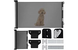 Výsuvná bezpečnostná roleta do dverí – čierna – 157 cm