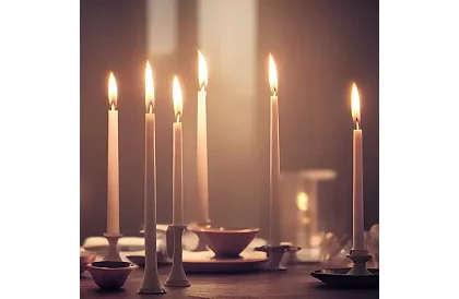 Biela kužeľová sviečka 24,5x2,3 cm – sada 40 ks