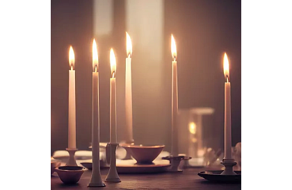 Biela kužeľová sviečka 24,5x2,3 cm – sada 40 ks