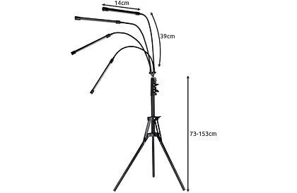 LED lampa pre rast rastlín Quattro – s časovačom a diaľkovým ovládaním