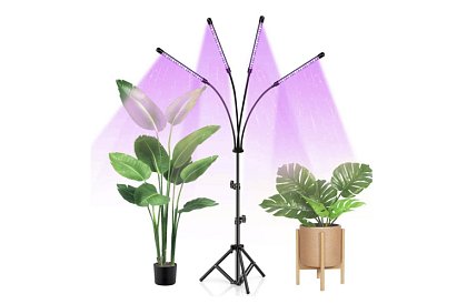 LED lampa pre rast rastlín Quattro – s časovačom a diaľkovým ovládaním