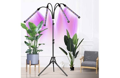 LED lampa pre rast rastlín Quattro – s časovačom a diaľkovým ovládaním