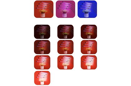 LED lampa pre rast rastlín Quattro – s časovačom a diaľkovým ovládaním