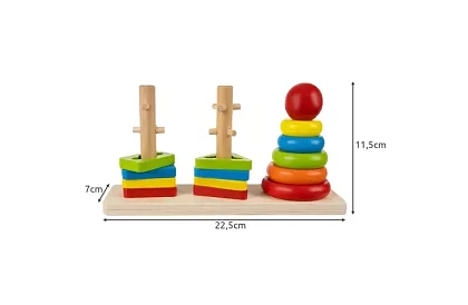 Drevené skladačky pre deti – triedič tvarov