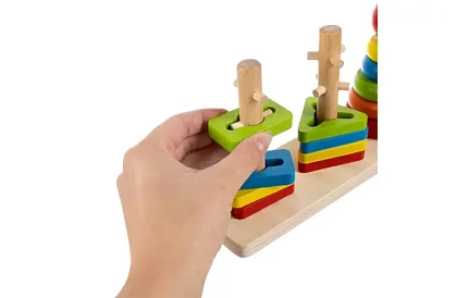 Drevené skladačky pre deti – triedič tvarov