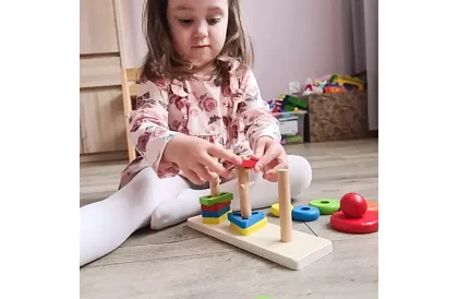 Drevené skladačky pre deti – triedič tvarov