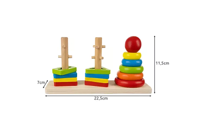 Drevené skladačky pre deti – triedič tvarov