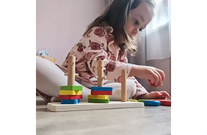 Drevené skladačky pre deti – triedič tvarov