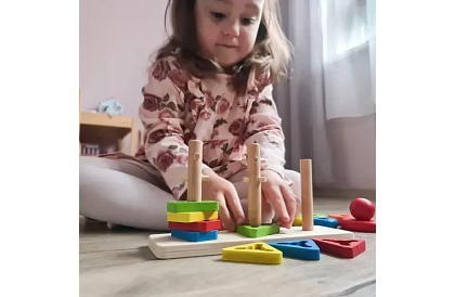 Drevené skladačky pre deti – triedič tvarov
