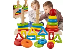 Drevené skladačky pre deti – triedič tvarov