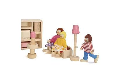 Drevené bábiky do detského domčeka – 7 ks