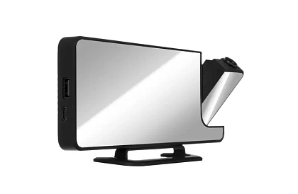 Zrkadlové hodiny s budíkom a projektorom