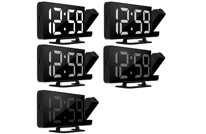 Zrkadlové hodiny s budíkom a projektorom