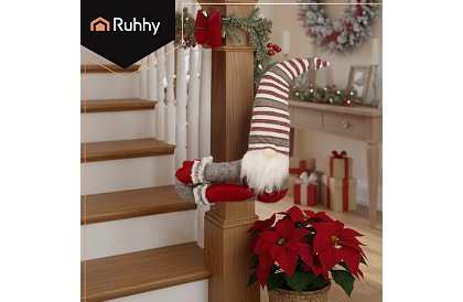 Vianočný trpaslík - škriatok 60 cm