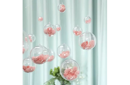 Priehľadné gule skladacie 12 ks – kreatívna sada