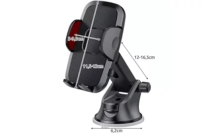 Držiak telefónu do auta s prísavkou -  4 - 7 palcov