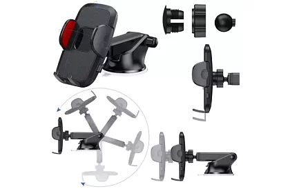 Držiak telefónu do auta s prísavkou -  4 - 7 palcov