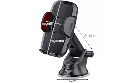 Držiak telefónu do auta s prísavkou -  4 - 7 palcov