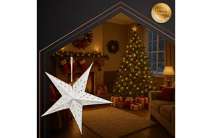 3D LED svietiaca hviezda - 50 cm