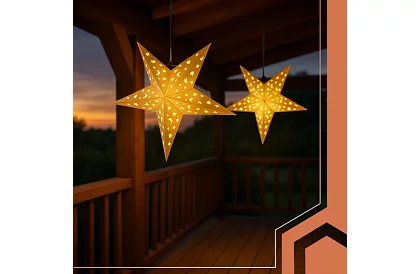 3D LED svietiaca hviezda - 50 cm