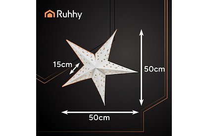 3D LED svietiaca hviezda - 50 cm