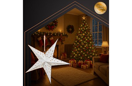 3D LED svietiaca hviezda - 50 cm