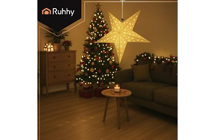 3D LED svietiaca hviezda - 50 cm